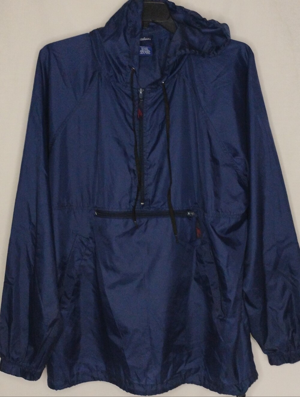 Men's Large Vintage Catalina Packable Navy Blue Lightweight Hooded Windbreaker L
